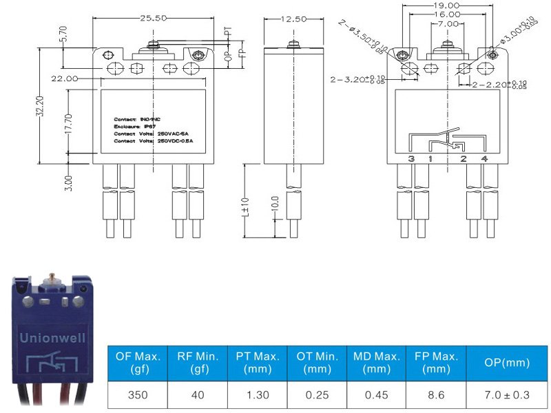 G1105-35000D03E1- Arcade Microswitch