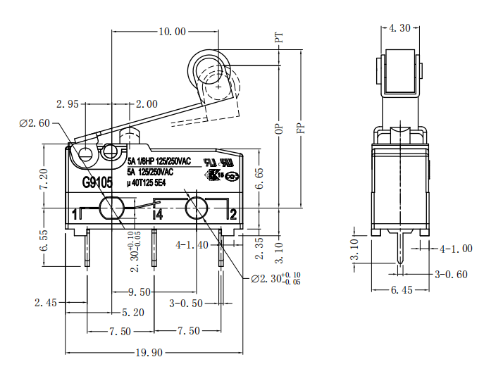 G9105-150P06D1 Arcade Microswitch